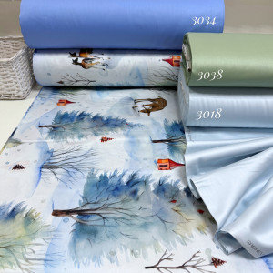 Сатин Бэмби на голубом