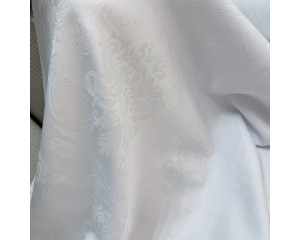 Сатин жаккард белый