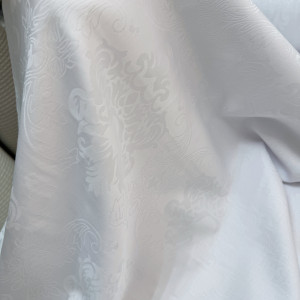 Сатин жаккард белый