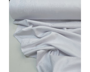 Сатин жаккард белый