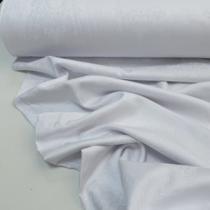 Сатин жаккард белый