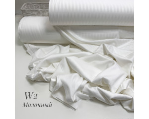 Страйп-сатин W 2 (молочный)