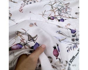 Сатин цветы 105