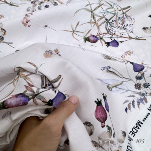 Сатин цветы 105