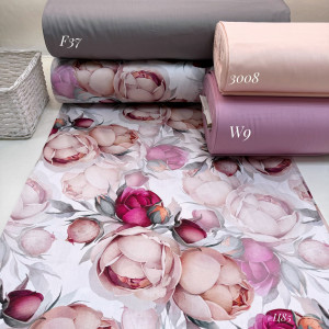 Сатин цветы 85