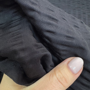 Сатин жатый черный