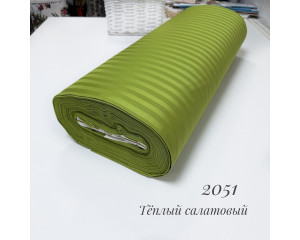 Страйп-сатин 2051(тёплый салатовый)