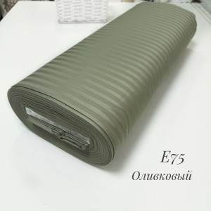 Страйп-сатин Е 75 ( оливковый)