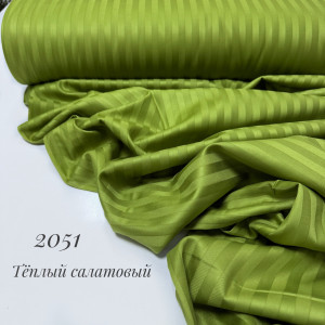 Страйп-сатин 2051(тёплый салатовый)