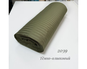 Страйп-сатин 2039 (тёмно-оливковый)