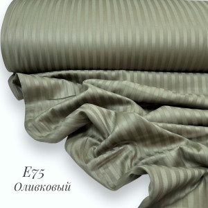 Страйп-сатин Е 75 ( оливковый)